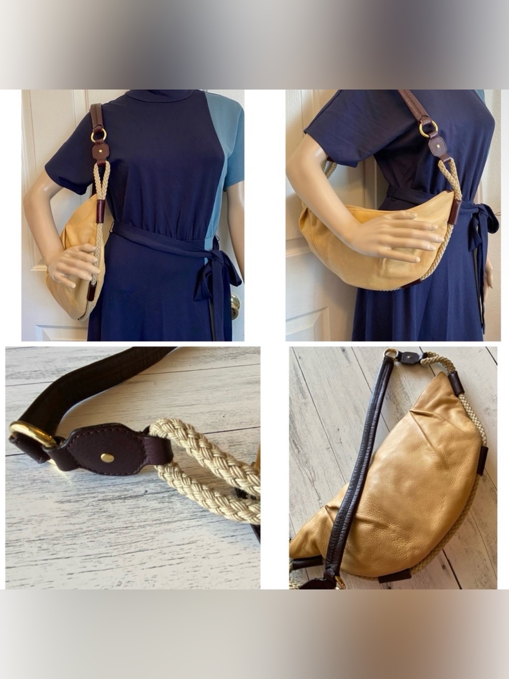 SUAREZ NEW YORK Vintage ROPE HOBO Shoulder Bag